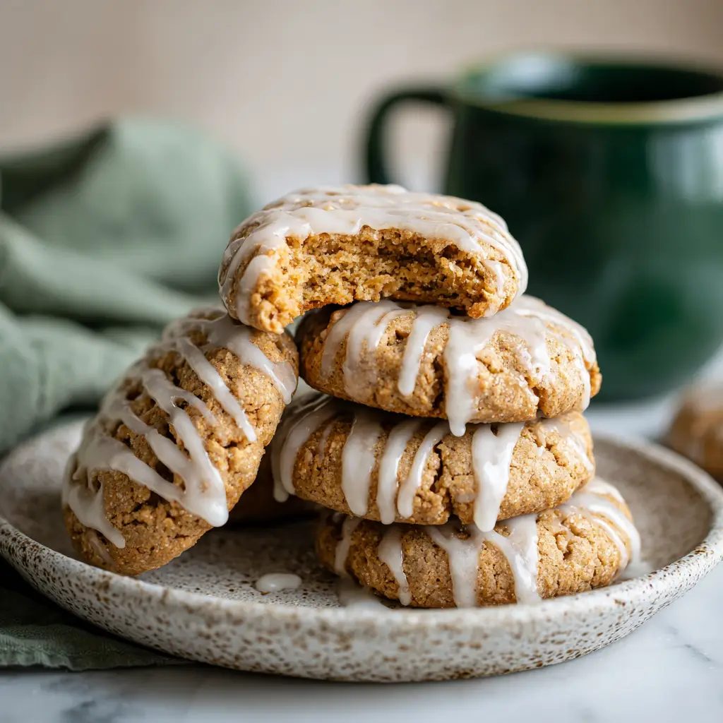 A close-up of apple cider cookie dough balls rolled in cinnamon sugar before baking, illustrating a key step in the recipe.