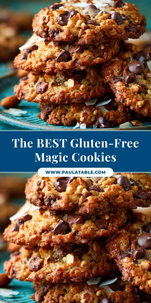 A close-up overhead shot of a perfectly baked Magic Cookies Recipe, cut into squares in a baking pan. The layers of chocolate, coconut, and pecans are clearly visible.