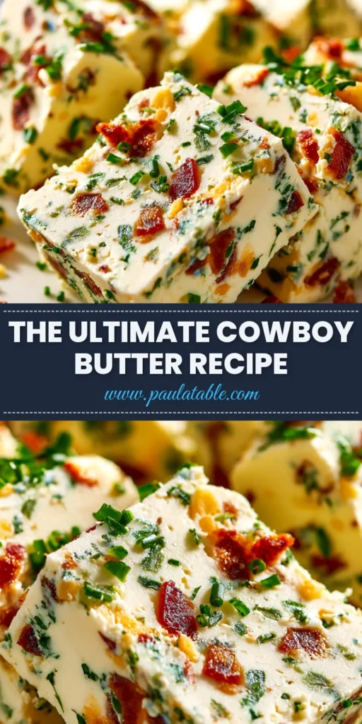 Cowboy Butter Recipe (The Only One You'll Ever Need) 3 A shareable pin image showing a bowl of spicy Cowboy Butter sauce, perfect for dipping steak and bread. The text overlay reads 'The Best Cowboy Butter Recipe'.
