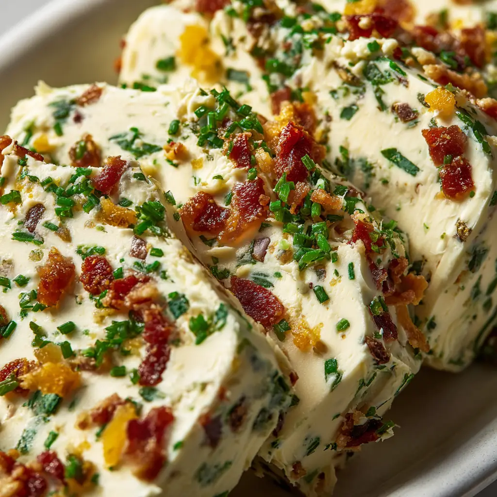 Cowboy Butter Recipe (The Only One You'll Ever Need) 2 An extreme close-up shot of homemade Cowboy Butter in a bowl, showing the texture of fresh herbs, garlic, and red pepper flakes.
