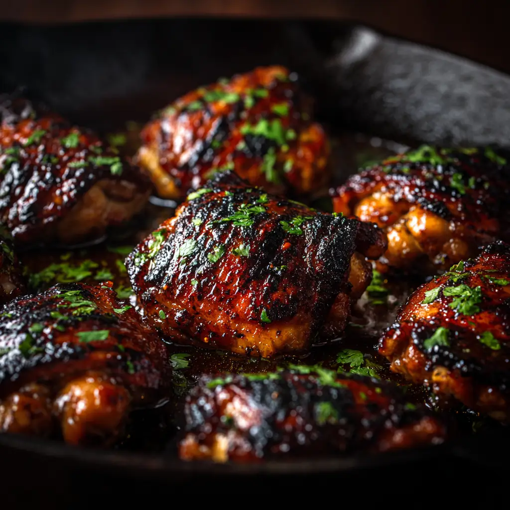 A beautifully plated serving of Hawaiian shoyu chicken, sliced to show its juicy interior, next to a scoop of white rice.