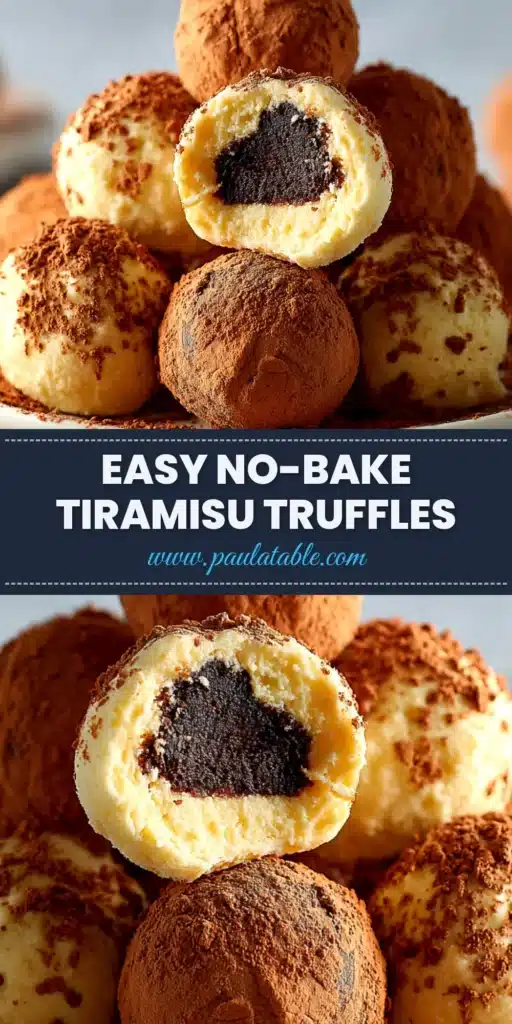 No-Bake Tiramisu Truffles (Easy 6-Ingredient Recipe!) 4 A plate of No-Bake Tiramisu Truffles coated in white chocolate and dusted with cocoa powder, ready to be served.