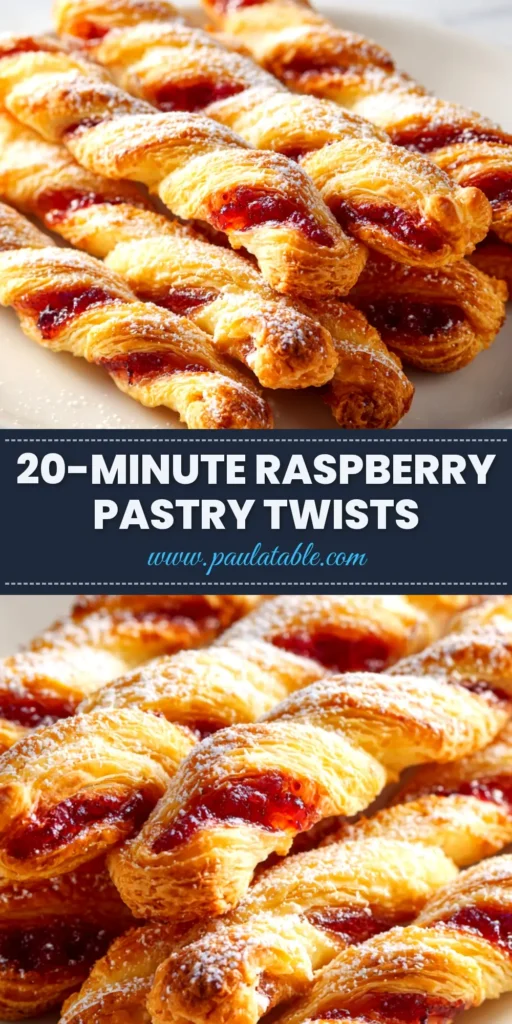 A close-up shot of golden, flaky Raspberry Puff Pastry Twists arranged on a cooling rack, sprinkled with coarse sugar.