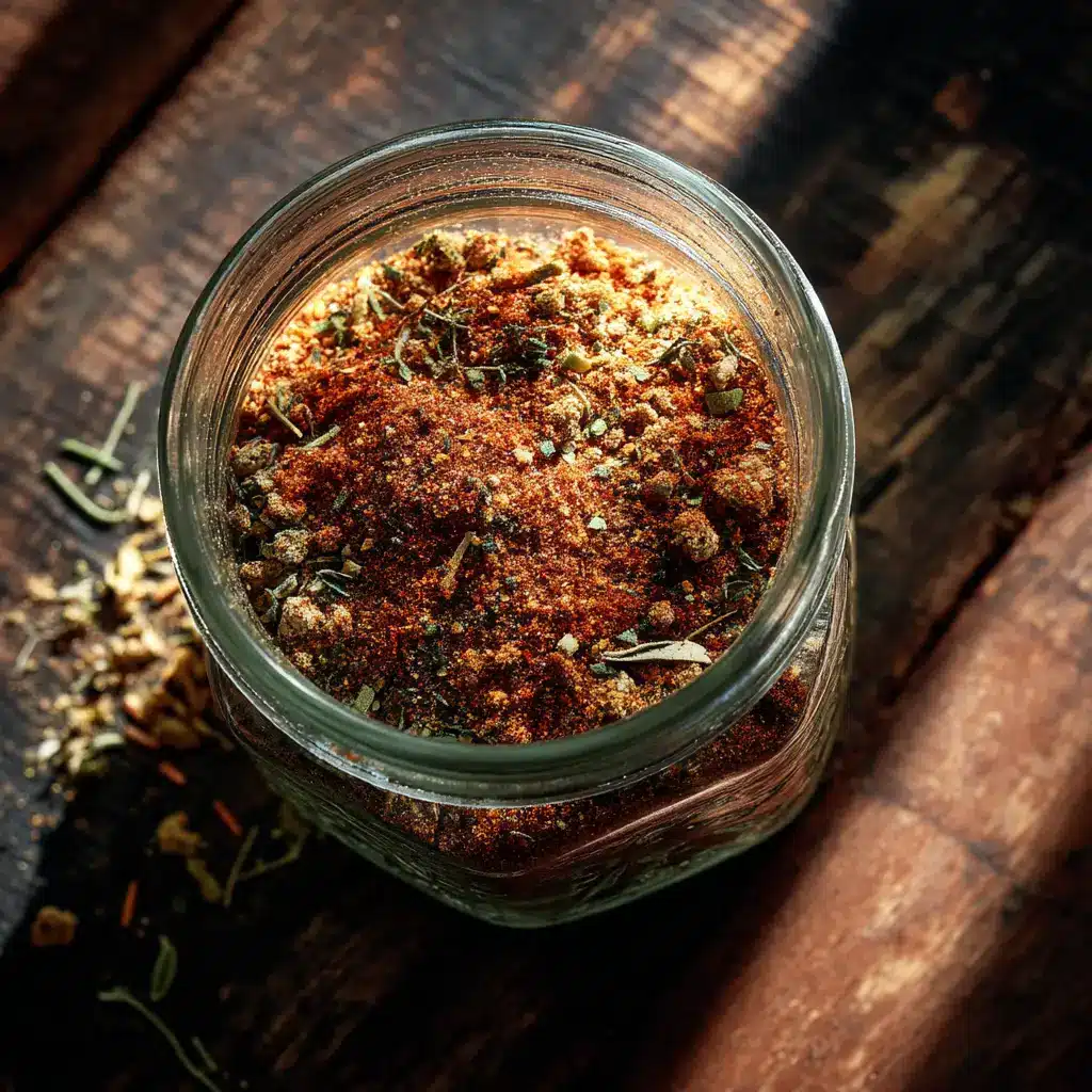A close-up shot of homemade breakfast sausage patties sizzling in a cast-iron skillet, seasoned with a DIY spice mix.