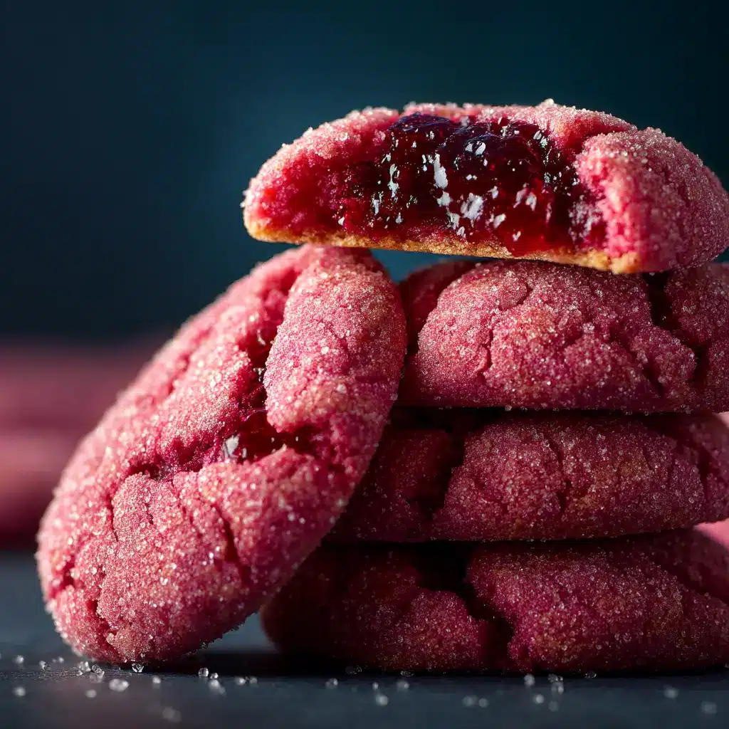 Raspberry Sugar Cookies: The Ultimate Soft & Chewy Recipe 1 A beautiful stack of raspberry sugar cookies next to a bowl of ingredients, showing the simplicity of this easy raspberry cookie recipe.