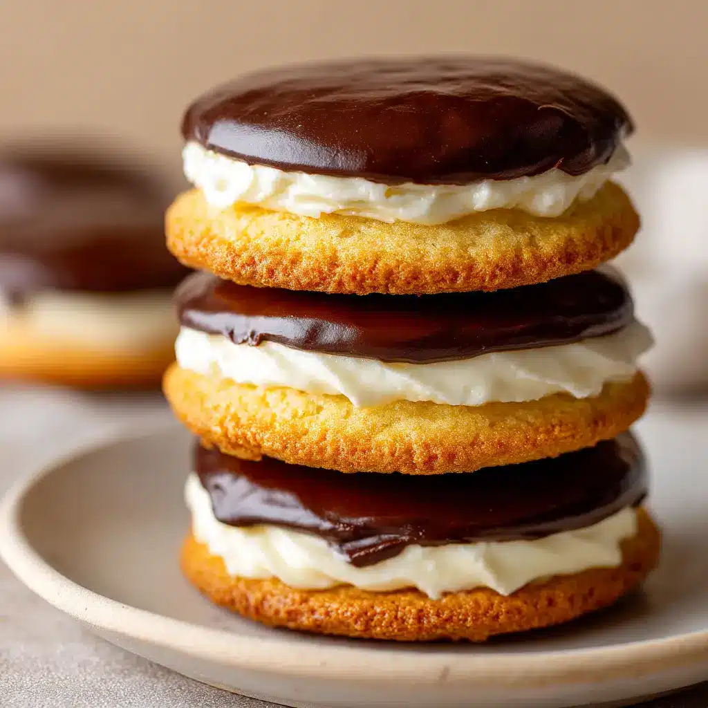Decadent Boston Cream Pie Cookies 2 Ingredients and golden-brown, cake-like bases for making Boston Cream Pie Cookies.