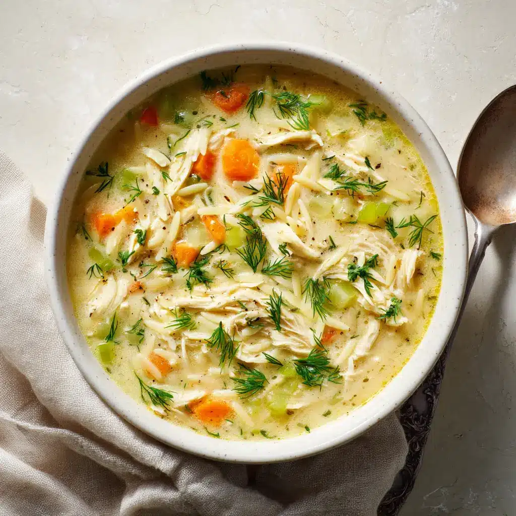 Cozy Greek Lemon Chicken Soup (Avgolemono) 2 Fresh ingredients for Greek Lemon Chicken Soup including raw chicken, orzo, lemons, eggs, carrots, celery, and fresh dill.