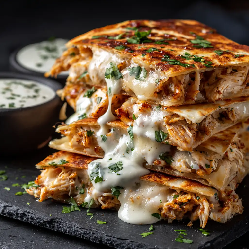 Golden brown tortillas seared to a perfect crispy texture in a skillet, with melted cheese oozing from the sides.