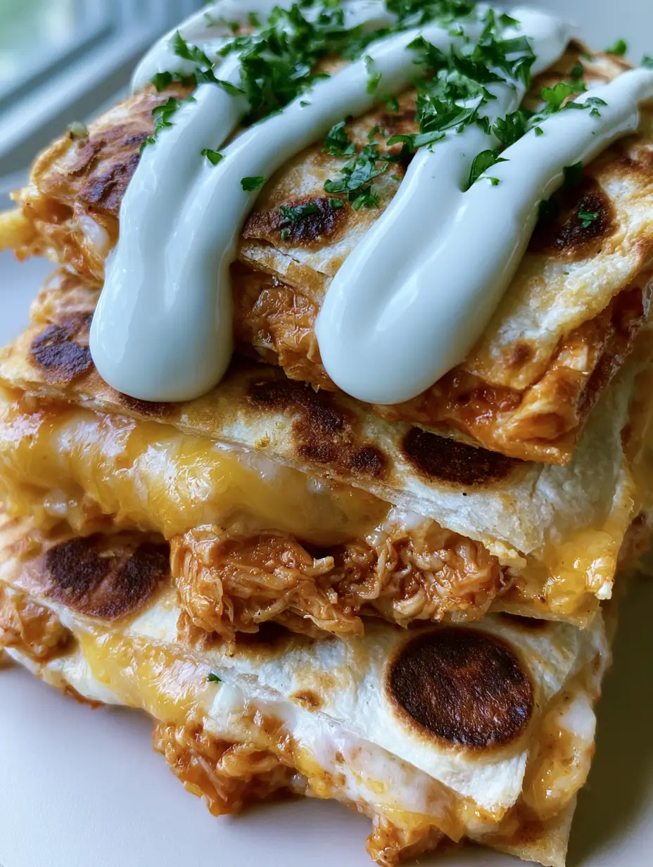 Chicken Quesadilla Recipe: The Ultimate Crispy and Cheesy Guide 3 Close-up handheld photo of golden toasted flour tortillas with charred spots and oozing yellow cheese. (Chicken Quesadilla Recipe)